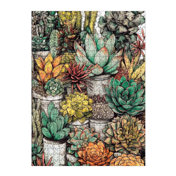 artboxONE Puzzle "Sukkulenten und Kakteen N" artboxONE - Natur,Floral - Sukkulenten,Kakteen,Kaktus,Natur,Blumen,Botanische,Blatt,Blumen