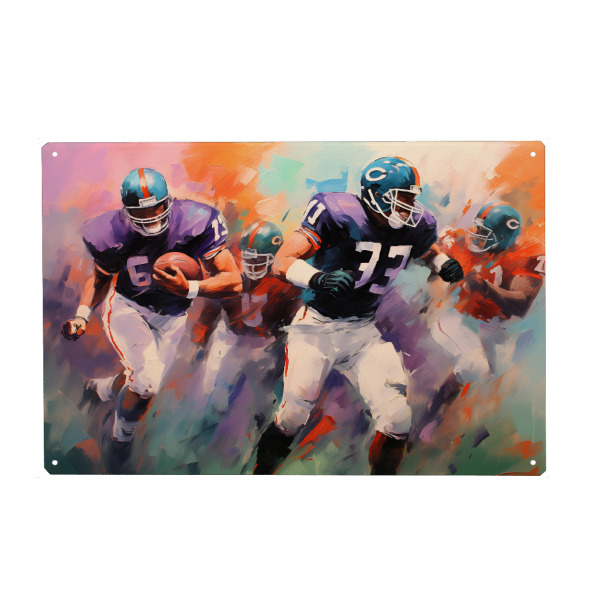 Holzbild "American Football Team" artboxONE - Abstrakt,Menschen,Sport