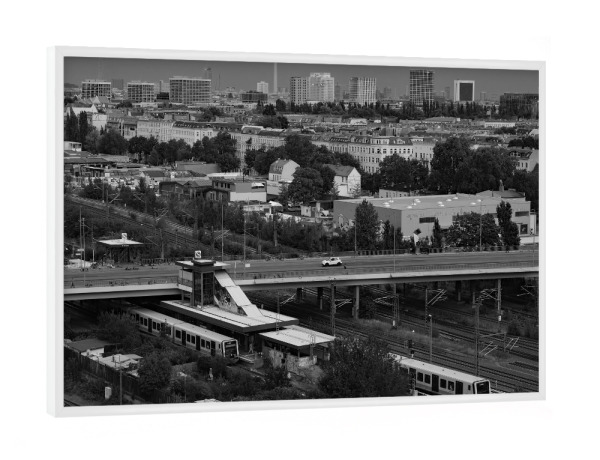 Poster mit weißem Rahmen "Berlin schwarzweiss" artboxONE - Städte,Städte / Berlin,Reise,Architektur
