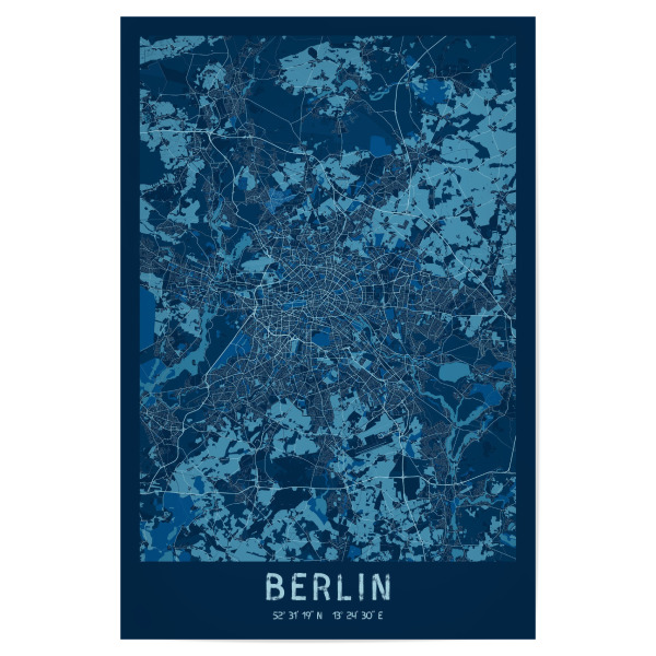 Poster "Karte von Berlin" artboxONE - Städte / Berlin,Kartografie