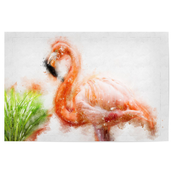 Poster 30x20 cm "Flamingo mit Schilfgras" artboxONE - Natur,Tiere,Reise / Afrika