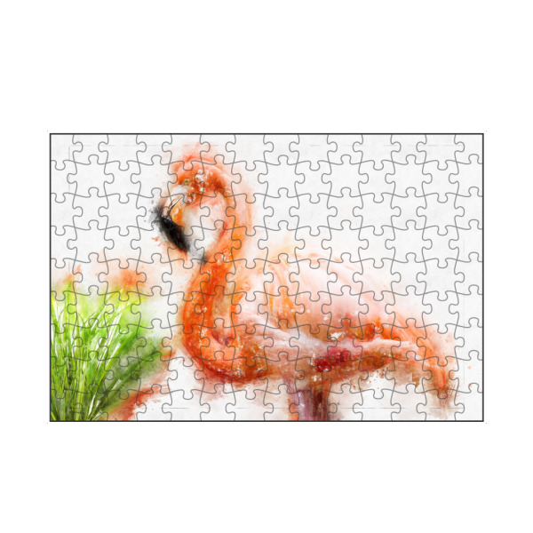 artboxONE Puzzle "Flamingo mit Schilfgras" artboxONE - Natur,Tiere,Reise / Afrika