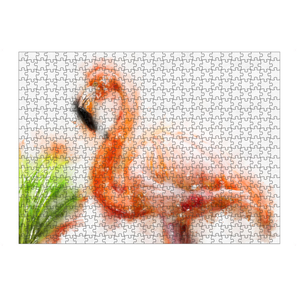 Puzzle Ravensburger "Flamingo mit Schilfgras" artboxONE - Natur,Tiere,Reise / Afrika