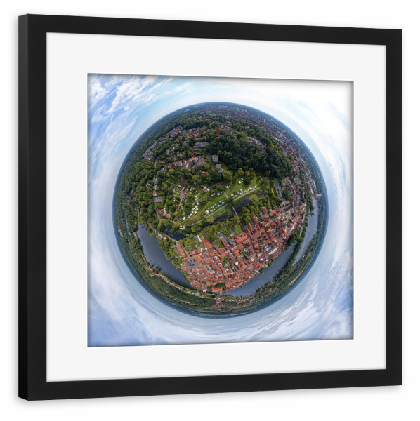 Poster mit Rahmen schwarz "MSP 2023 - Kurpark Mölln H120m" artboxONE - Städte,Natur,Reise,Architektur,Städte / Weitere