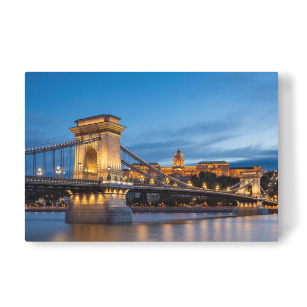 Leinwandbild "Die Kettenbrücke" artboxONE - Reise,Architektur,Städte / Budapest - Budapest,Kettenbrücke,Donau,Ungarn,Buda,Pest,Brücke