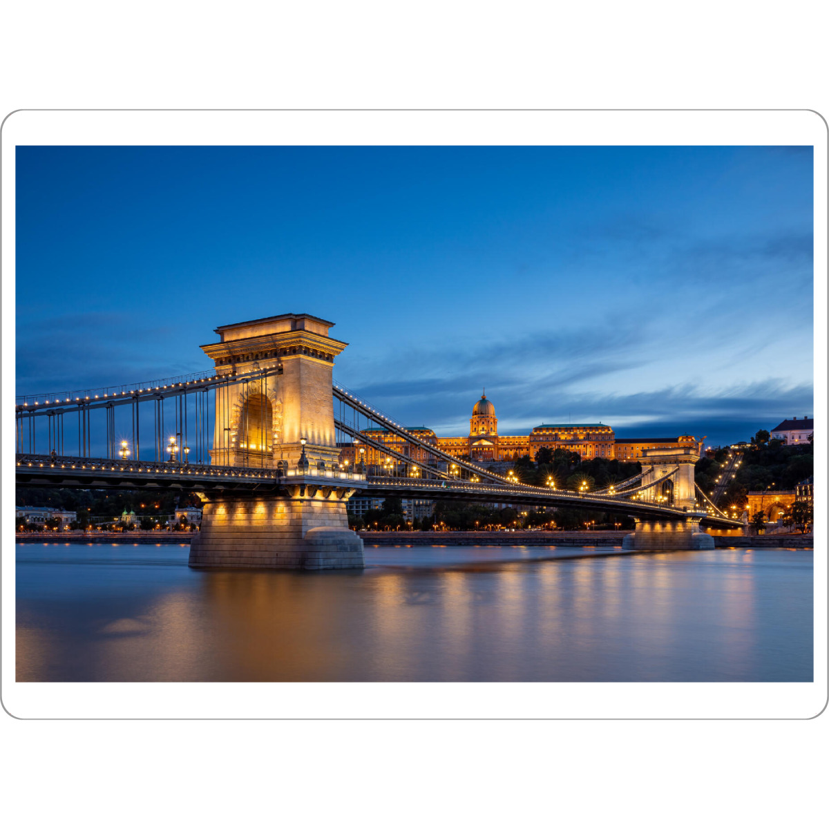Tischset "Die Kettenbrücke" artboxONE - Reise,Architektur,Städte / Budapest - Budapest,Kettenbrücke,Donau,Ungarn,Buda,Pest,Brücke - Bild budapest