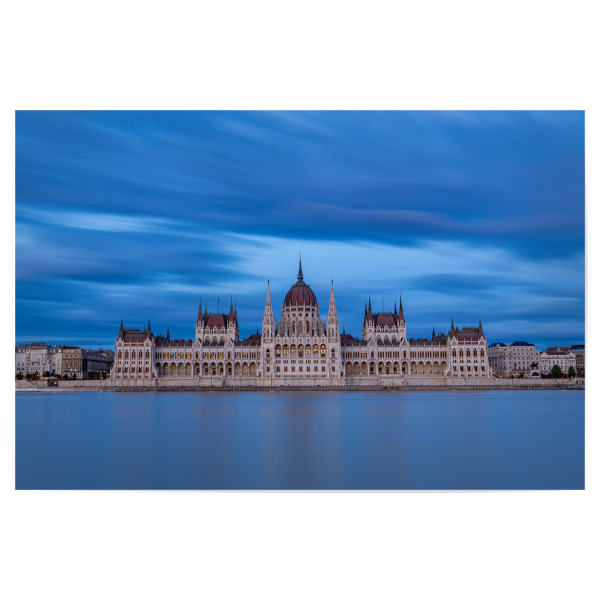 Poster 30x20 cm "An der blauen Donau" artboxONE - Reise,Architektur,Städte / Budapest - Budapest,Parlament,Ungarn,Donau,Buda,Pest