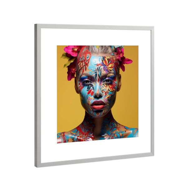 Poster mit Rahmen Silber "ALABAMA SCHÖNHEITSKÖNIGIN" artboxONE - Liebe,Streetart,Für Mama - Gelb,Frau,Frau,Alabama,Schönheit