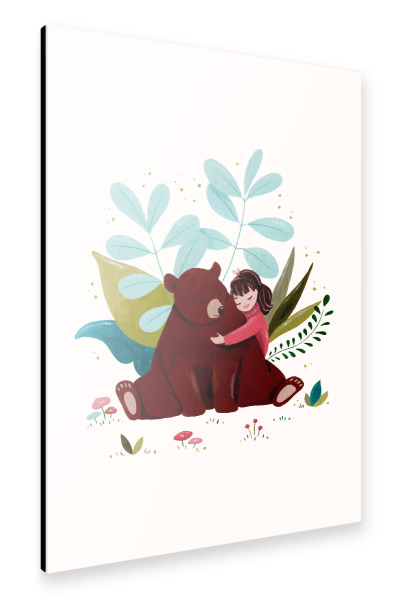 Alu-Dibond "Fantom Fifi Art - Bear & Girl" 30x20 cm artboxONE
