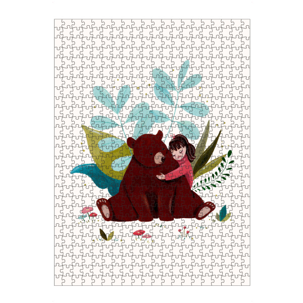 artboxONE Puzzle "Fantom Fifi Art - Bear & Girl" artboxONE - Für Kinder,Tiere,Menschen