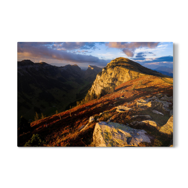 Galerie-Print "Sonnenuntergang am Niederhorn" 30x20 cm artboxONE