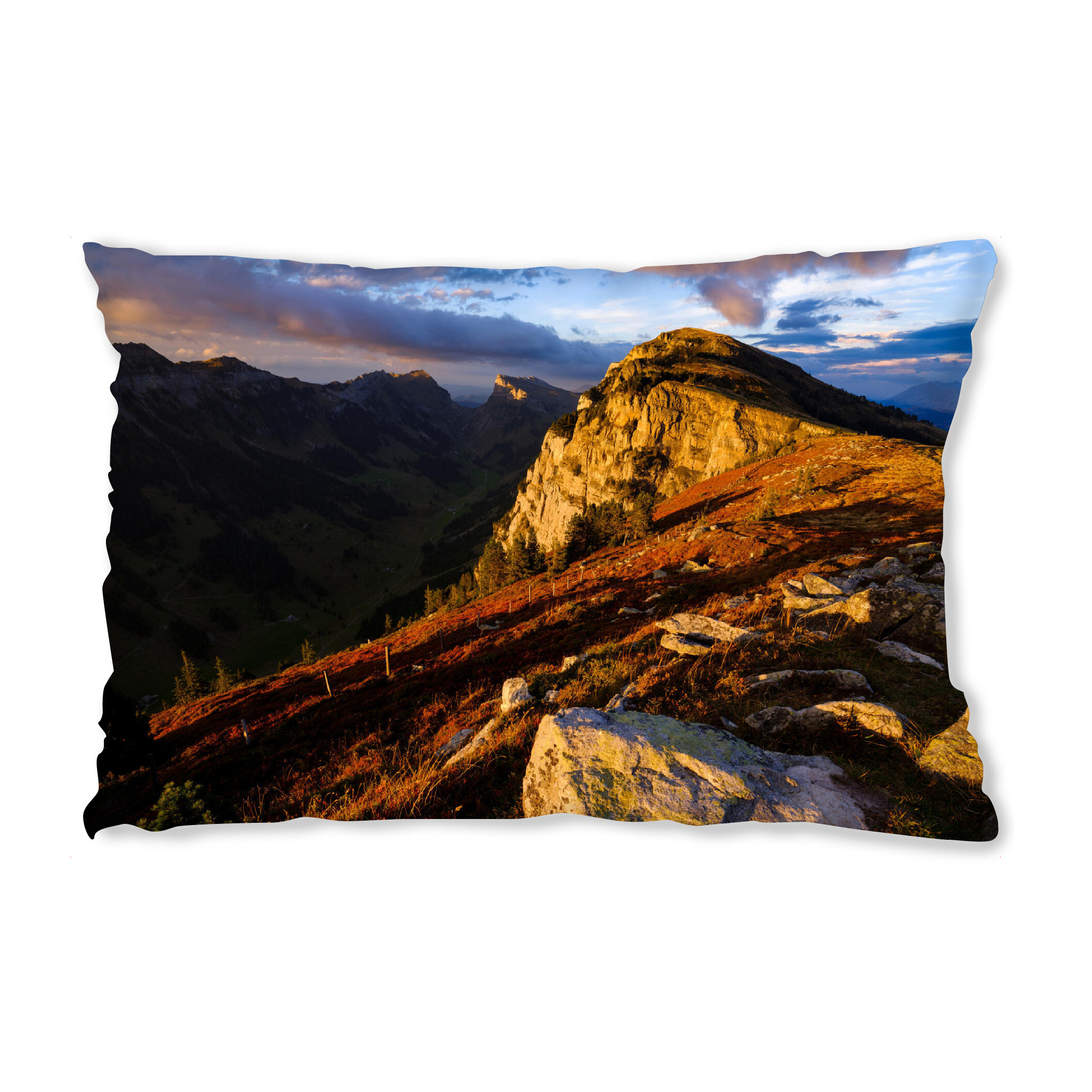 Design-Kissen "Sonnenuntergang am Niederhorn" artboxONE - Natur,Reise