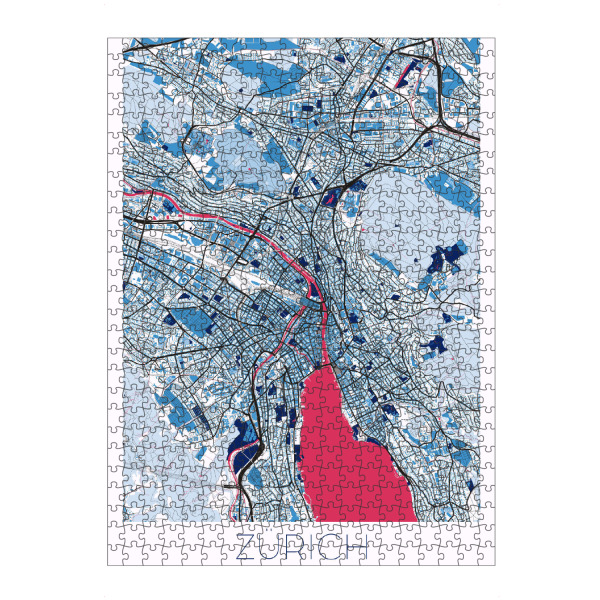artboxONE Puzzle "Zürich Wandbild MilkTea" artboxONE - Städte / Zürich,Kartografie