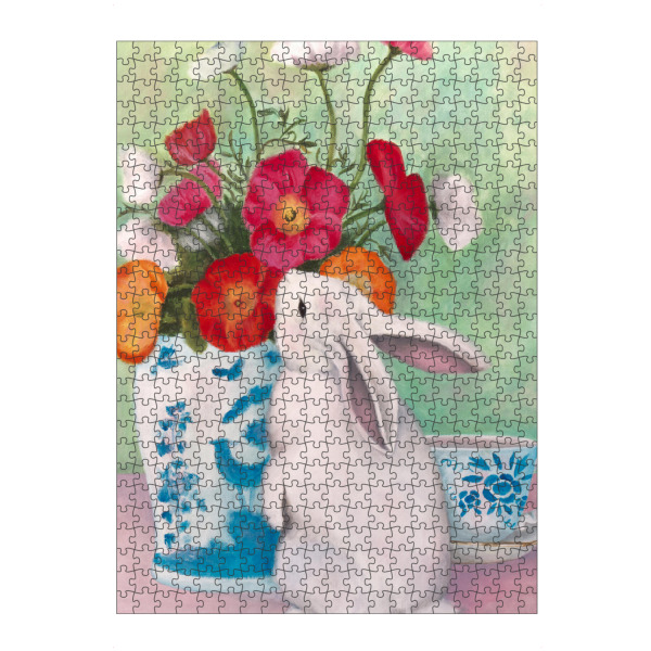 artboxONE Puzzle "Kaninchen und Anemonen" artboxONE - Floral,Tiere