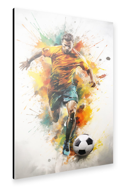 Alu-Dibond "Football Watercolor 6 (matart)" 30x20 cm artboxONE