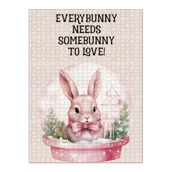 Puzzle Ravensburger "Jeder Hase" artboxONE - Tiere,Liebe,Weihnachten