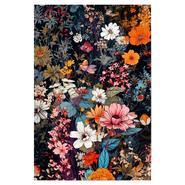 Poster 30x20 cm "Blumen und Blätter C" artboxONE - Natur,Floral - Natur,Blumen,Blumen,Botanisch,Blätter,Blatt,Blumen