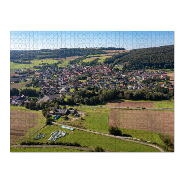 Puzzle Ravensburger "Röhrda auf dem Ringgau in Hessen" artboxONE - Städte,Architektur - Röhrda,Ringgau,Hessen,Nordhessen,Dorf - Bild röhrda