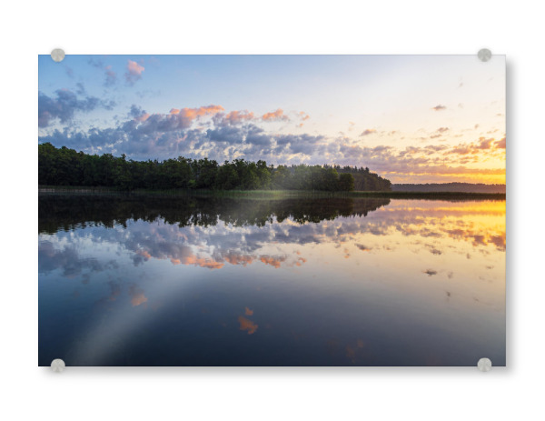Acrylglasbild "Wolken, Spiegelung, Schaalsee" artboxONE - Natur,Reise