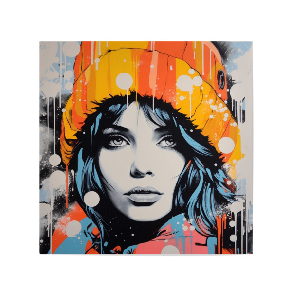 Poster 20x20 cm "WINTERMÄDCHEN" artboxONE - Menschen,Fashion,Streetart - Winter,Frau,Gesicht
