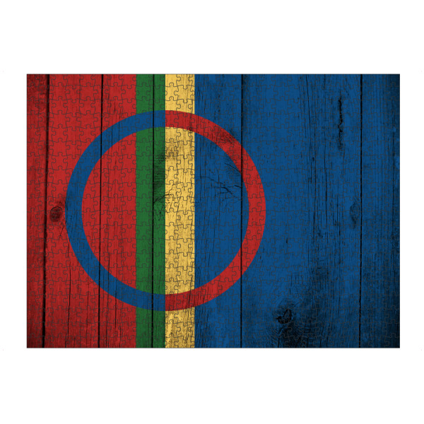 Puzzle Ravensburger "Sami vintage flag" artboxONE - Reise,Abstrakt,Reise / Länder