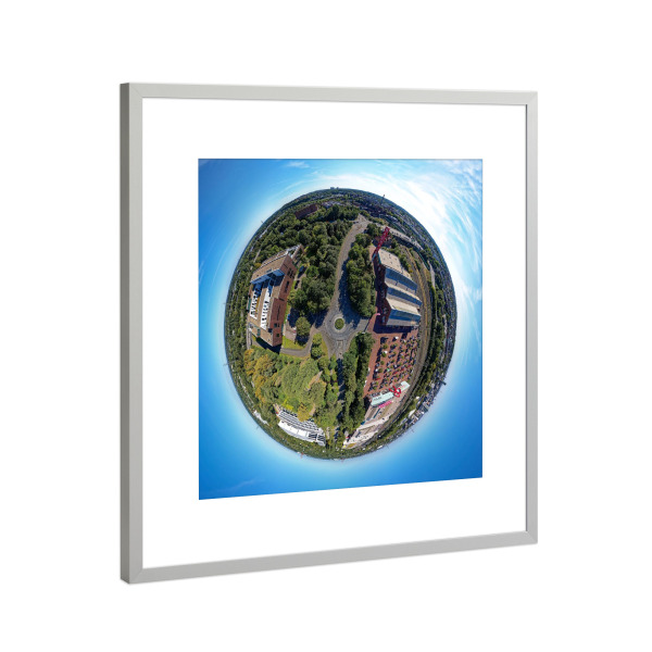 Poster mit Rahmen Silber "Hamburg - Kreisel Schlachthofstr" artboxONE - Städte,Städte / Hamburg,Reise,Architektur,Reise / Länder