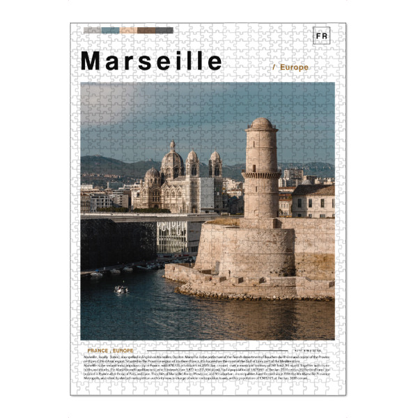 Puzzle Ravensburger "Titelblatt der Marseiller Zeitung" artboxONE - Städte,Architektur