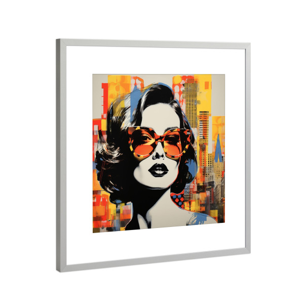 Poster mit Rahmen Silber "NEW YORK REISE" artboxONE - Städte,Städte / New York,Reise / Länder,Für Mama