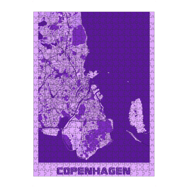 Puzzle Ravensburger "København als Stadtplan" artboxONE - Städte / København,Kartografie