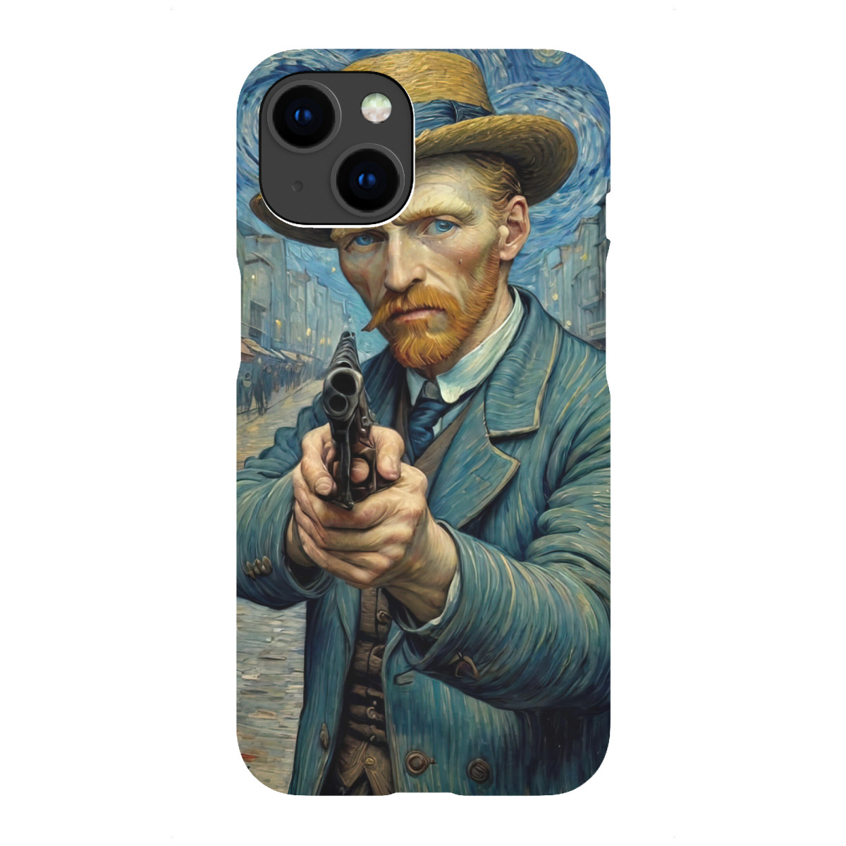 "Vincent van Gogh und seine Waffe"für iPhone - Premium-Case Handyhülle artboxONE