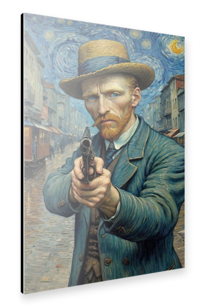 Alu-Dibond "Vincent van Gogh und seine Waffe" 30x20 cm artboxONE