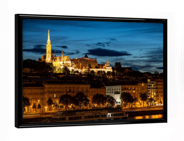 Poster mit schwarzem Rahmen "Die Fischerbastei in Budapest" artboxONE - Reise,Architektur,Städte / Barcelona