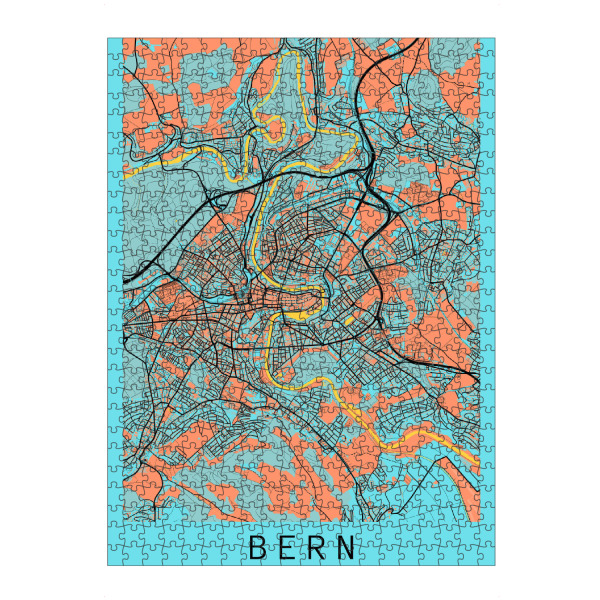 artboxONE Puzzle "Stadt Bern Karte" artboxONE - Städte,Kartografie