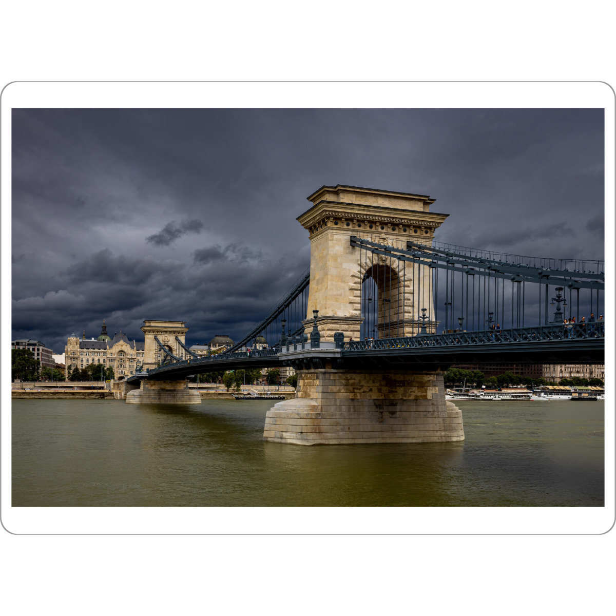 Tischset "Die Donau mit der Kettenbrücke" artboxONE - Reise,Architektur,Städte / Budapest - Budapest,Kettenbrücke,Donau,Ungarn,Brücke