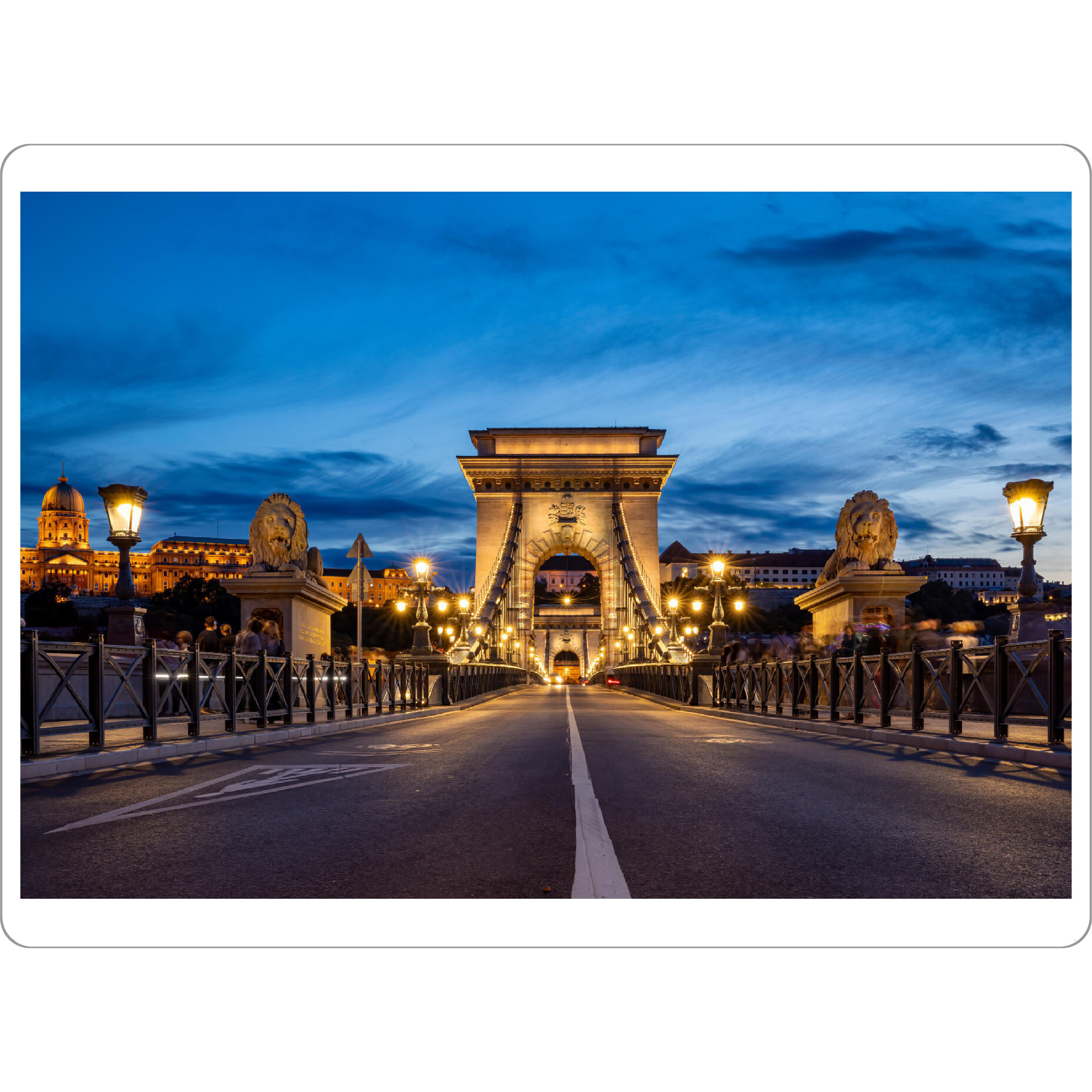 Tischset "Budapester Kettenbrücke" artboxONE - Reise,Architektur,Städte / Budapest - Budapest,Kettenbrücke,Donau,Ungarn,Buda,Pest,Brücke