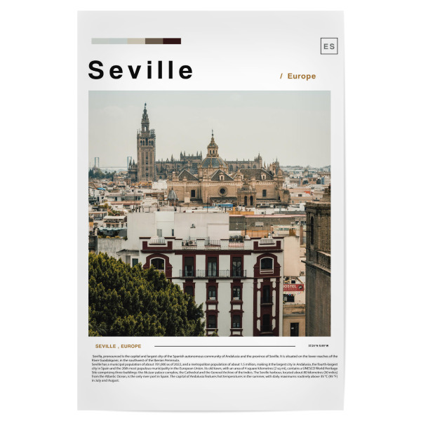 Poster 30x20 cm "Titelseite der Sevilla-Zeitung" artboxONE - Städte,Architektur