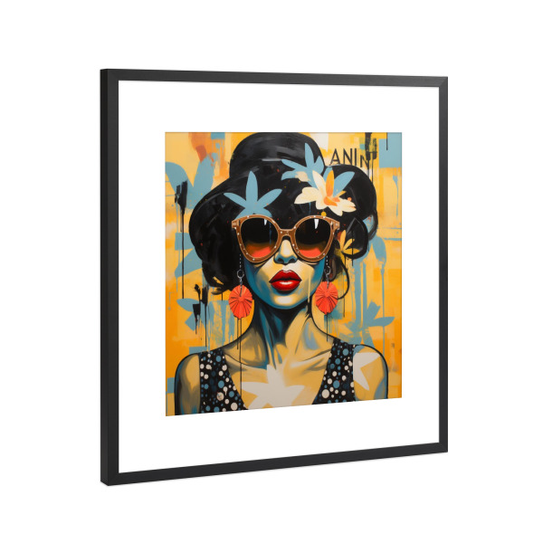 Poster mit Rahmen Schwarz (Metallic) "SAVANNAH HUT" artboxONE - Städte,Reise,Fashion,Für Mama - Savannah,Usa,Reisen,Frau,Portrait,Sommer,Ferien