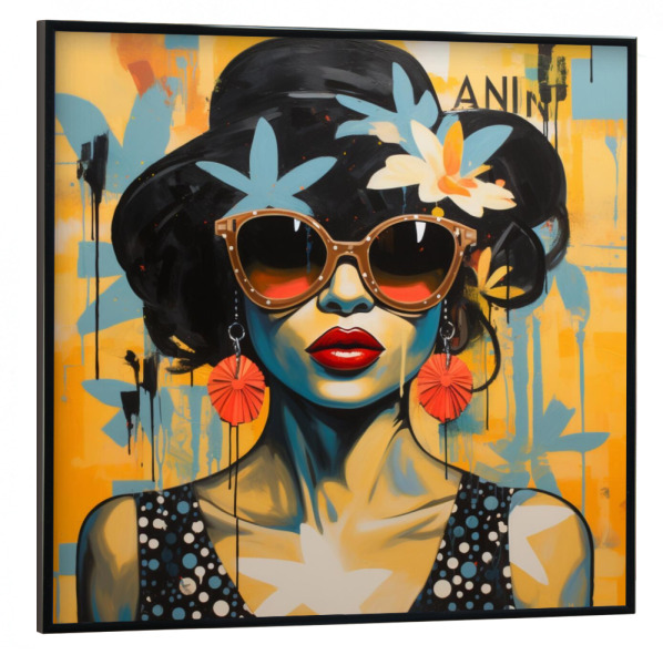 Poster mit schwarzem Rahmen 30x30 cm "SAVANNAH HUT" artboxONE - Städte,Reise,Fashion,Für Mama - Savannah,Usa,Reisen,Frau,Portrait,Sommer,Ferien