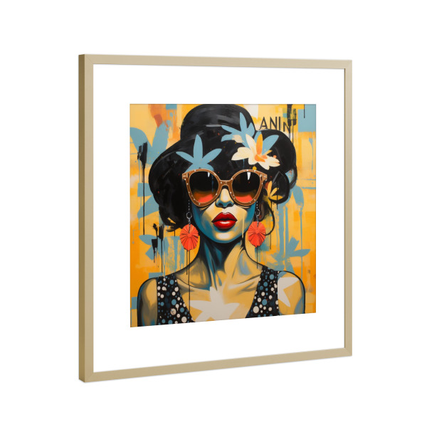 Poster mit Rahmen Gold "SAVANNAH HUT" artboxONE - Städte,Reise,Fashion,Für Mama - Savannah,Usa,Reisen,Frau,Portrait,Sommer,Ferien