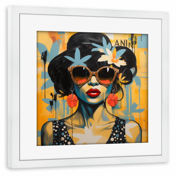 Poster mit Rahmen weiß "SAVANNAH HUT" artboxONE - Städte,Reise,Fashion,Für Mama - Savannah,Usa,Reisen,Frau,Portrait,Sommer,Ferien