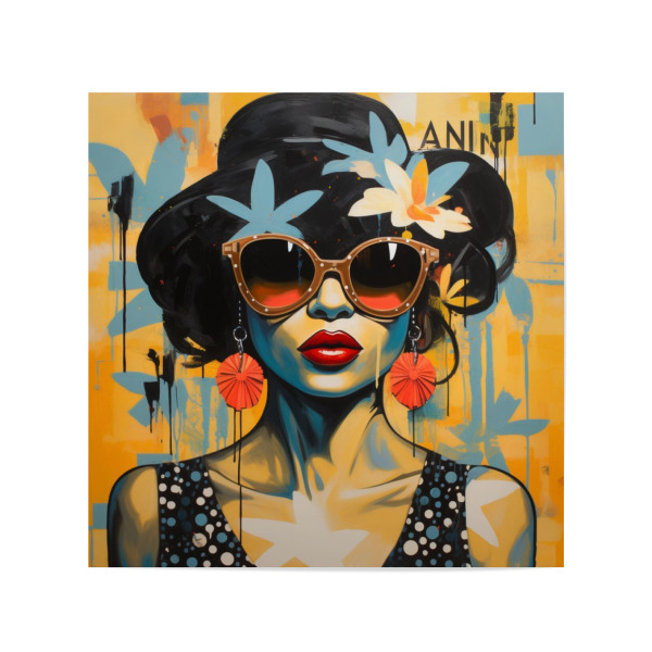 Poster 20x20 cm "SAVANNAH HUT" artboxONE - Städte,Reise,Fashion,Für Mama - Savannah,Usa,Reisen,Frau,Portrait,Sommer,Ferien