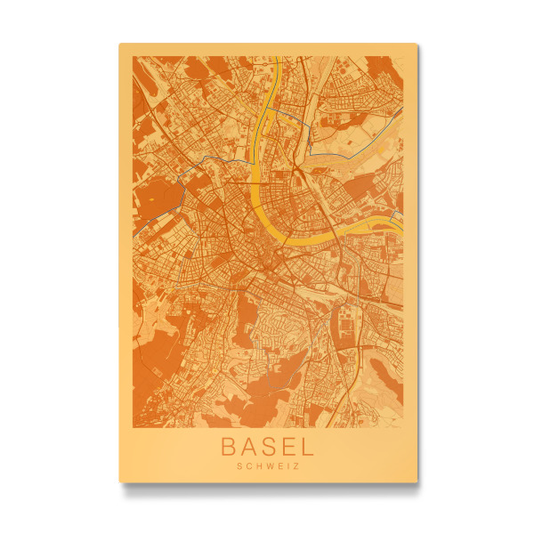 Galerie-Print "Basel als Stadtplan" 30x20 cm artboxONE