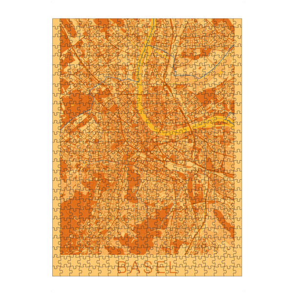 Puzzle Ravensburger "Basel als Stadtplan" artboxONE - Städte,Kartografie