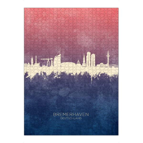 Puzzle Ravensburger "Bremerhaven Skyline BlueRose" artboxONE - Städte