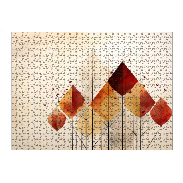 artboxONE Puzzle "Kunst HERBST Rote Blätter" artboxONE - Natur,Abstrakt