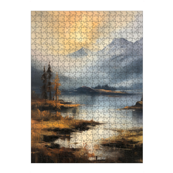 artboxONE Puzzle "Abend in den Bergen" artboxONE - Natur