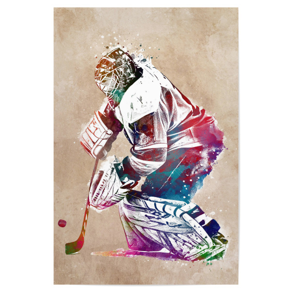 Poster "Hockeyspieler Sportkunst B" artboxONE - Sport - Eishockey,Sport,Sport,Spieler,Spiel,Grafik