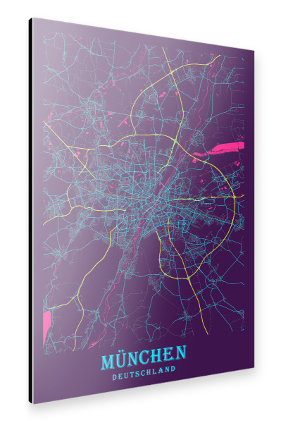 Alu-Dibond "Münchner Stadt" 30x20 cm artboxONE