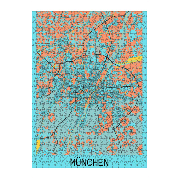 artboxONE Puzzle "Stadtplan von München" artboxONE - Städte / München,Kartografie