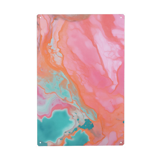 Holzbild "Pinke Wirbel Kunst" artboxONE - Abstrakt,Geometrie,Marmor